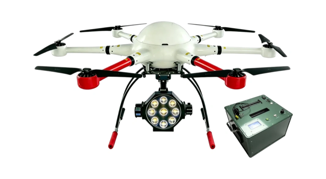 Cautivo iluminación UAV